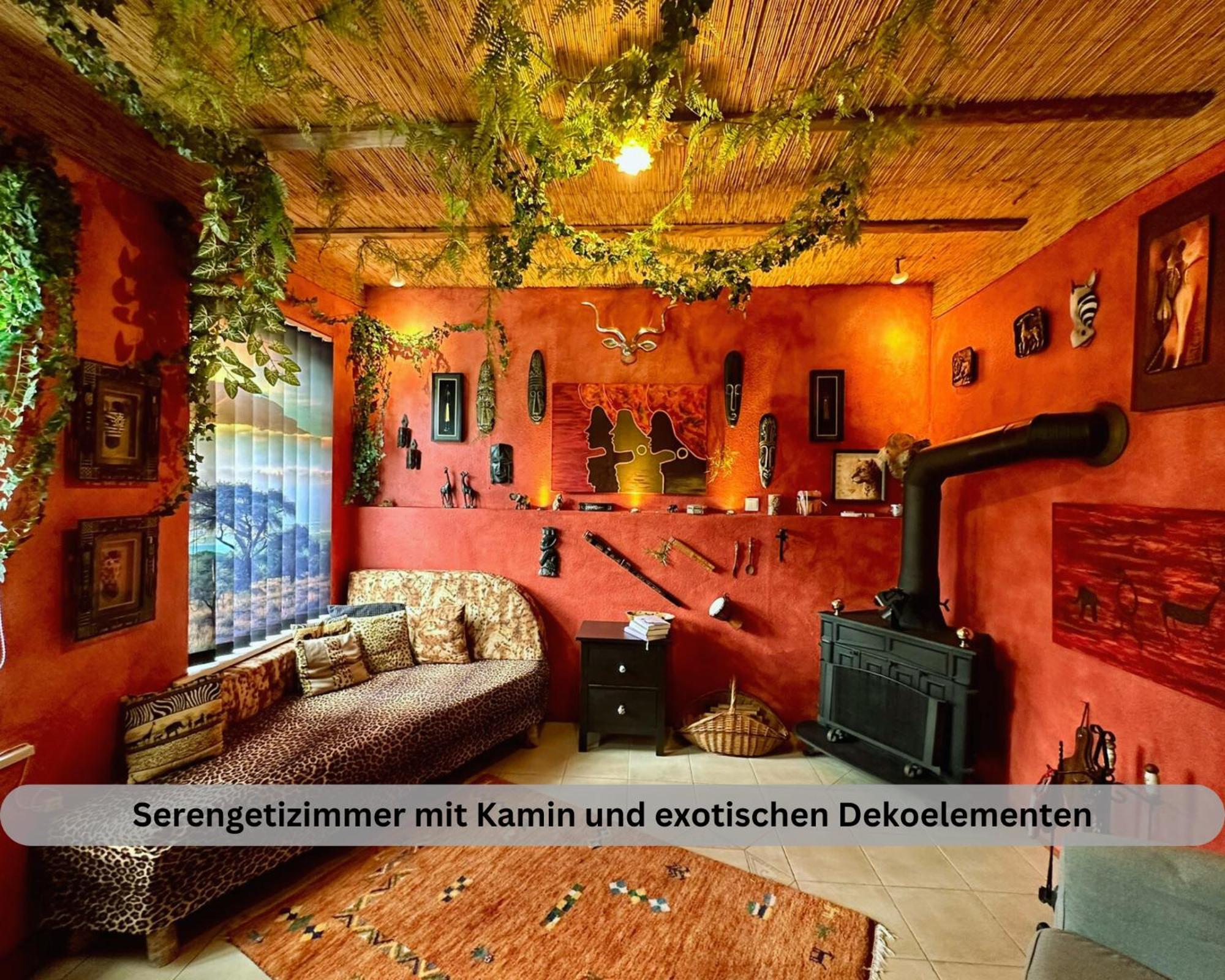 Lodge Of Africa - Einzigartige Themenzimmer, Eingezaeunten Garten, Sauna, Whirlpool & Kamin, Hunde Willkommen, Gasgrill, Voll Ausgestattete Kueche, Grosser Essbereich, Hamburg & Stade In Der Naehe Twielenfleth ภายนอก รูปภาพ